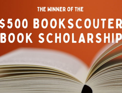 announcing the winner of the BookScouter book scholarship 